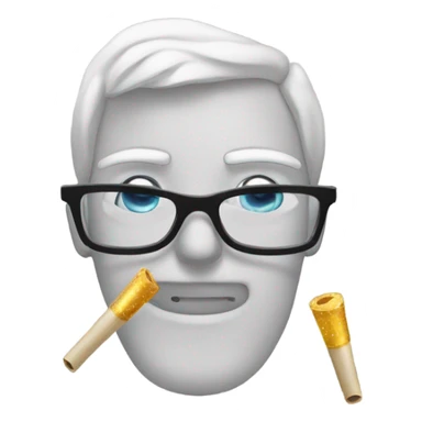 joint with new years glasses  sticker