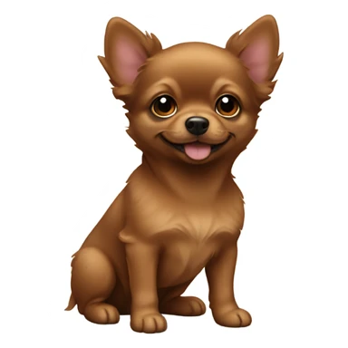 Brown pomchi puppy sticker