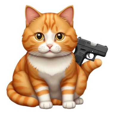 cat with a glock 19 sticker