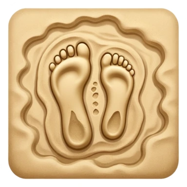 two footprints: child and adult sticker