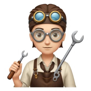 Steampunk Inventor sticker