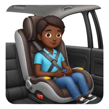 Adult in car seat  sticker