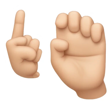 thumb and middel finger open sticker