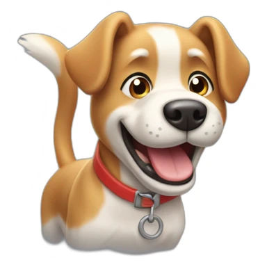 Cute dog barking at the mailman sticker