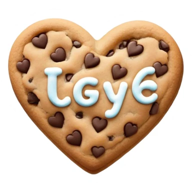 cookie heart with IGY6 written across sticker