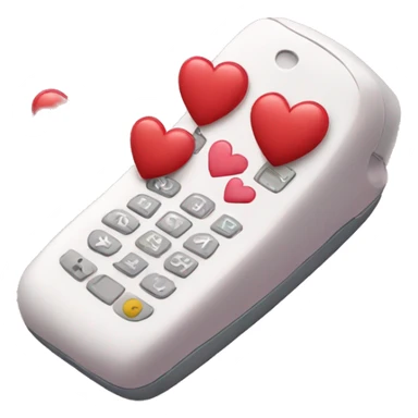 Make a phone with hearts in it sticker