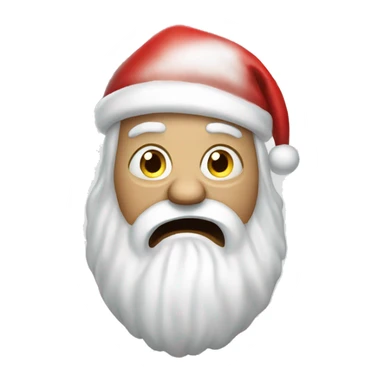 White santa Santa crying scared sticker