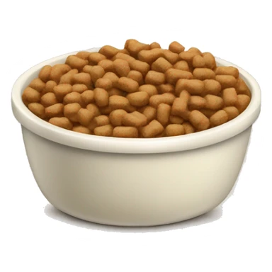 A cream bowl of dog food sticker