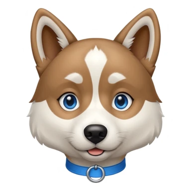 Husky mix dog with blue eyes floppy ears sticker