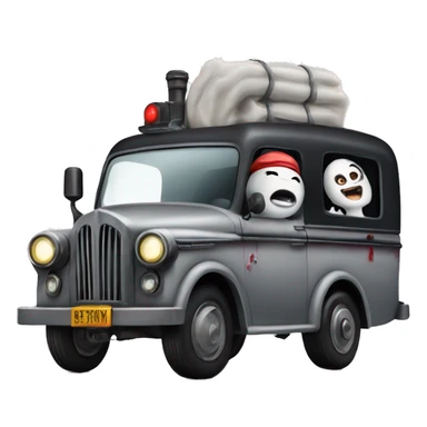 Wednesday Addams 4 story haunted dream house ghost buster truck  sticker