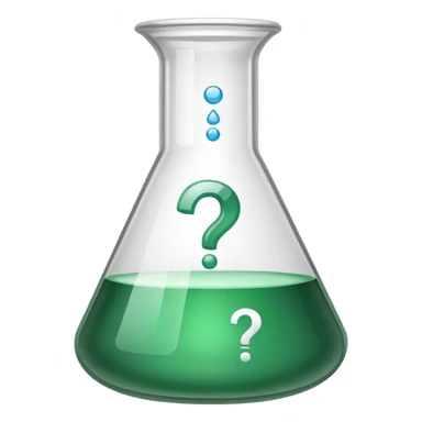 chemistry beaker with question marks, representing asking about valency sticker