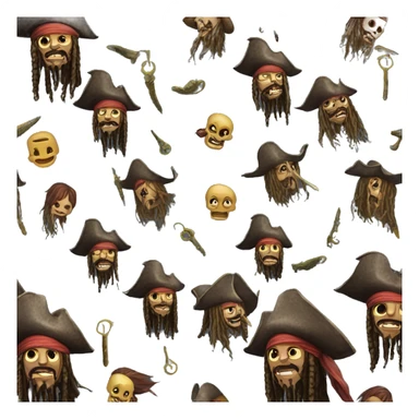 Jack sparrow vs Davy Jones sticker