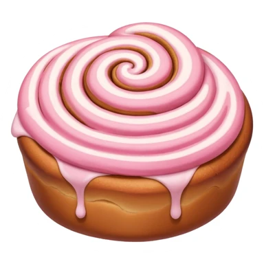 Pink cinnamon bun sticker