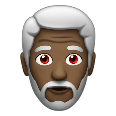 Homeless man with red eye whites smoking sticker