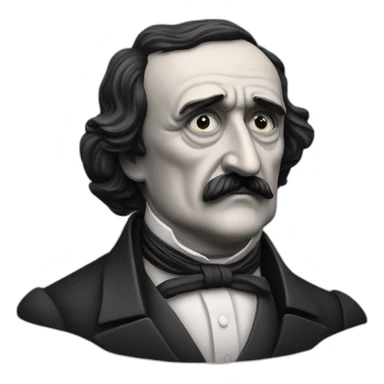 Edgar Alan Poe manejando auto sticker