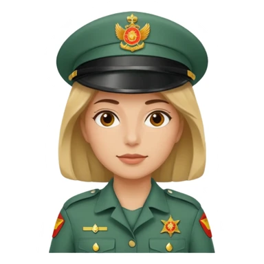 Crea un avatar de una guardia civil de españa mujer  y del area de seguridad vial/trafico sticker