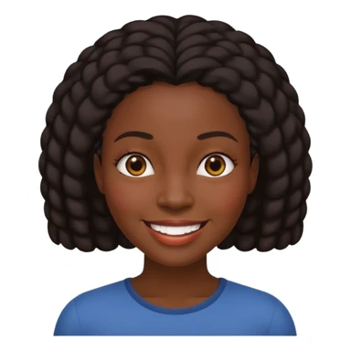 A black women with a massive head sticker