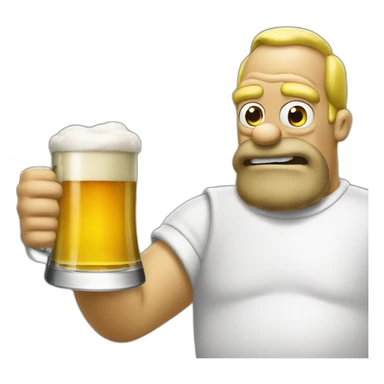 Homer beer sticker
