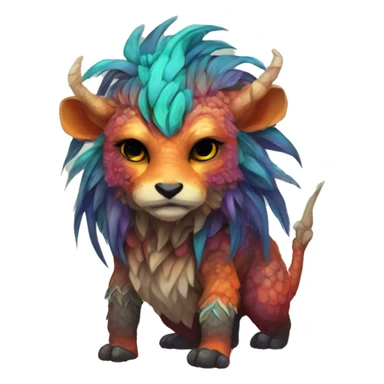 Colorful vernid fantasy creature LiLaiRa GriffSnuff Kamirah Falvie sticker