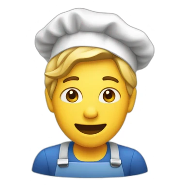 cuisinier qui a un accident en glissant sticker