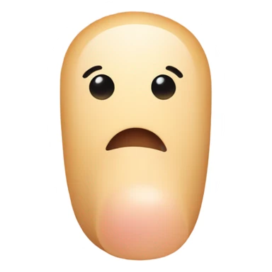 a fingernail with a smile face on it sticker