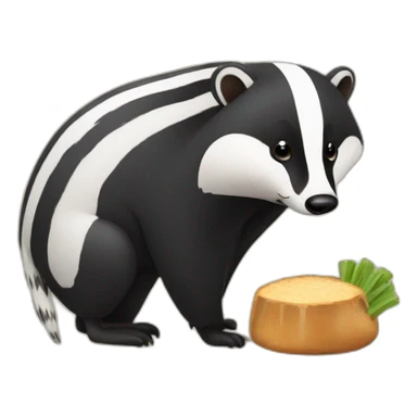 badger thinking of food sticker