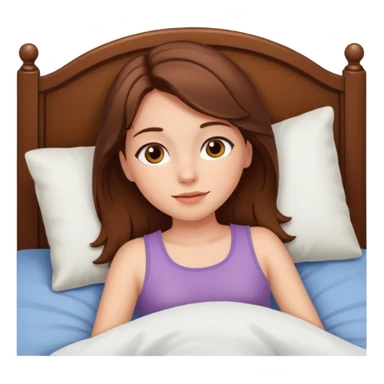 lying on bed brown hair girl sticker