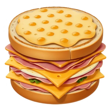 a round sandwich with crimped edges sticker