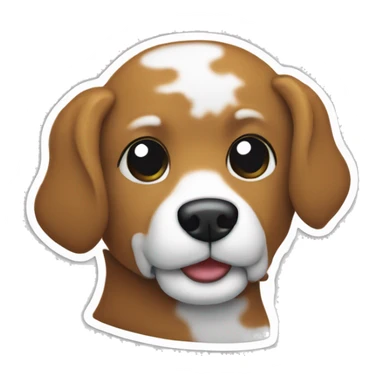 curious dog in the outdoors white outline around it. In the style of a sticker sticker