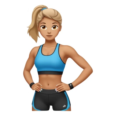 chica joven entrenando sticker
