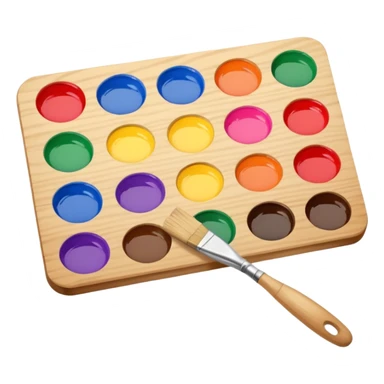 Palette with brush sticker