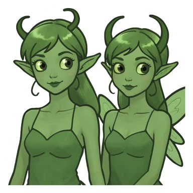 Moon Fairy Sisters sticker