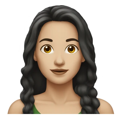 White woman 40 years old long dark hair sticker