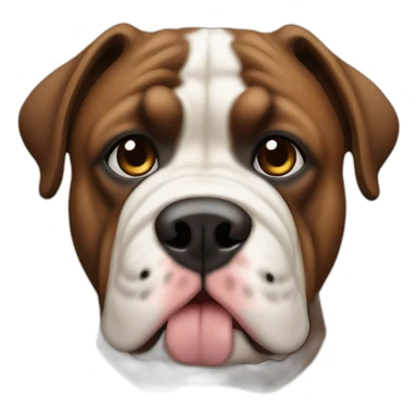 English Bull Dog brown and black sticker