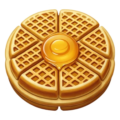 round waffle with honey sticker