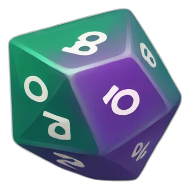 D20 dice sticker