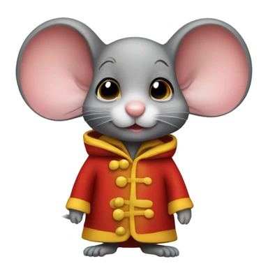 little mouse in red circus coat sticker