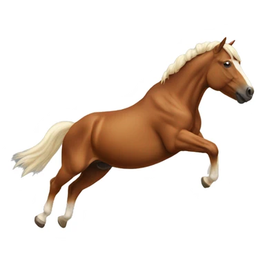 A human horse doing a backflip  sticker