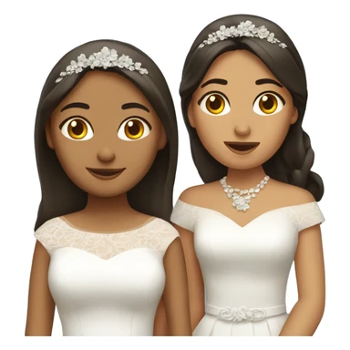 Dos mujeres jóvenes novias sticker