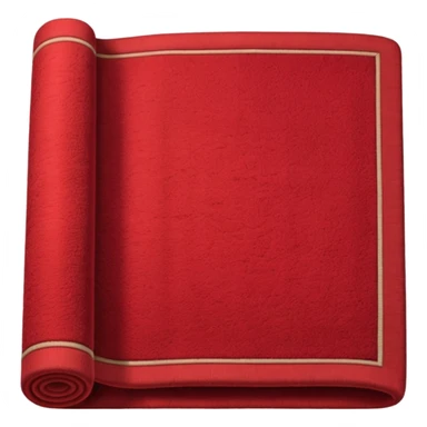  A full red rug, rolled up, once sticker