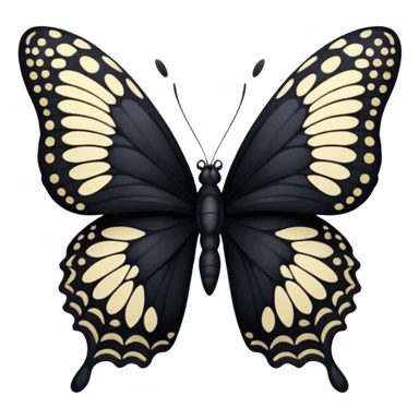 A black butterfly sticker