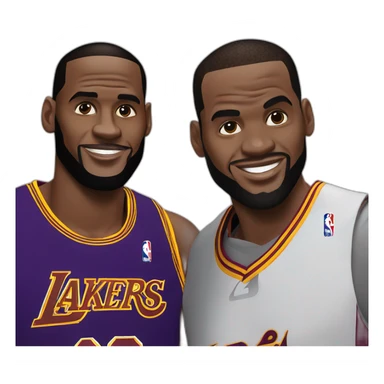 Lebron James avec cobe braien sticker