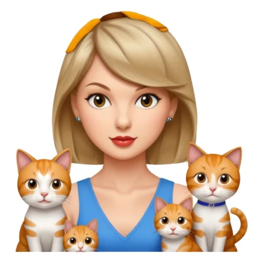 Taylor swift with cats sticker