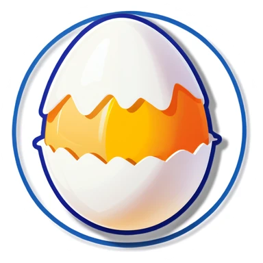 Boiled egg sticker