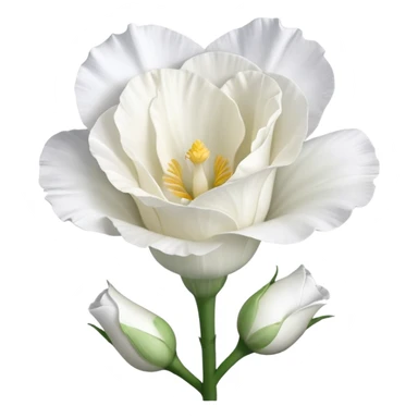 Beautiful light white flower Eustoma sticker
