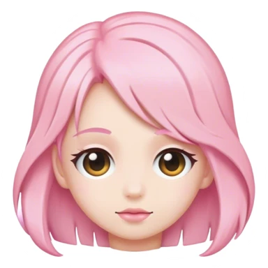 pastel pink hair clip sticker