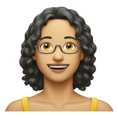 carita amarilla sacando haciendo gestos sticker