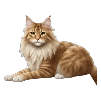 Gigi hadid as a Maine coon cat on an IKEA desk sticker