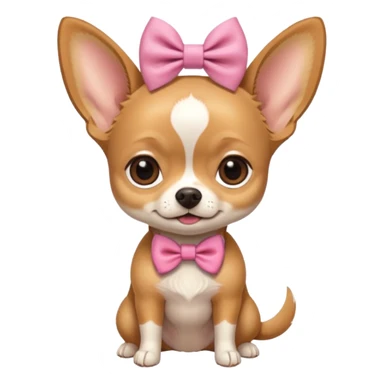 Cute Chihuahua wearing a bow￼ sticker