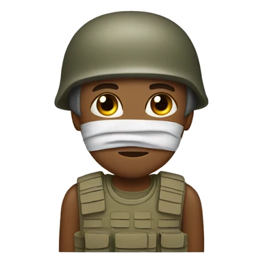 soldier with bandaged head sticker